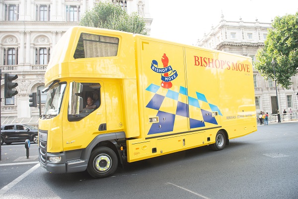 Removal Vans Depart at Downing Street, London